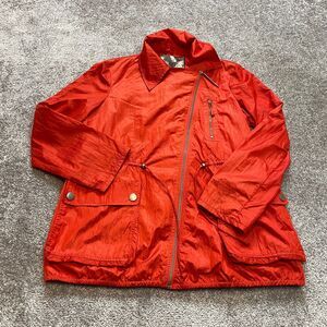 Kensie Windbreaker Jacket Womens Medium Red Angled Full Zip Pockets Outdoor